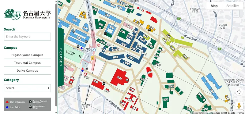 Interactive campus map