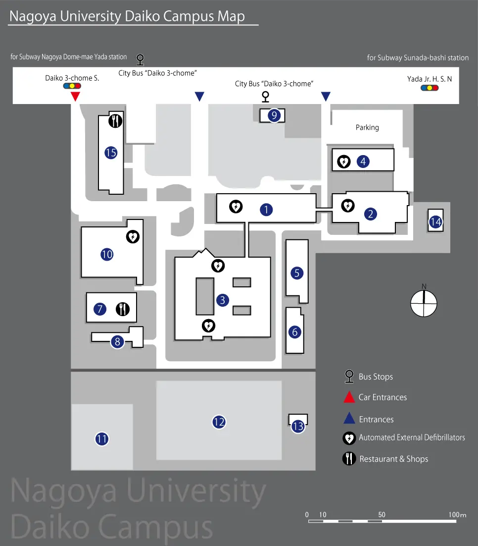 Nagoya University Daiko Campus map