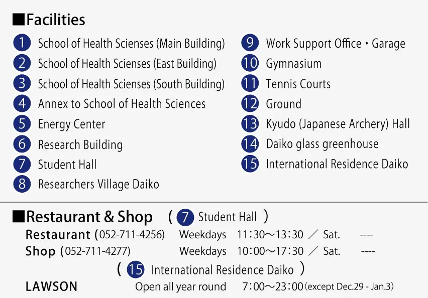 Nagoya University Daiko Campus map