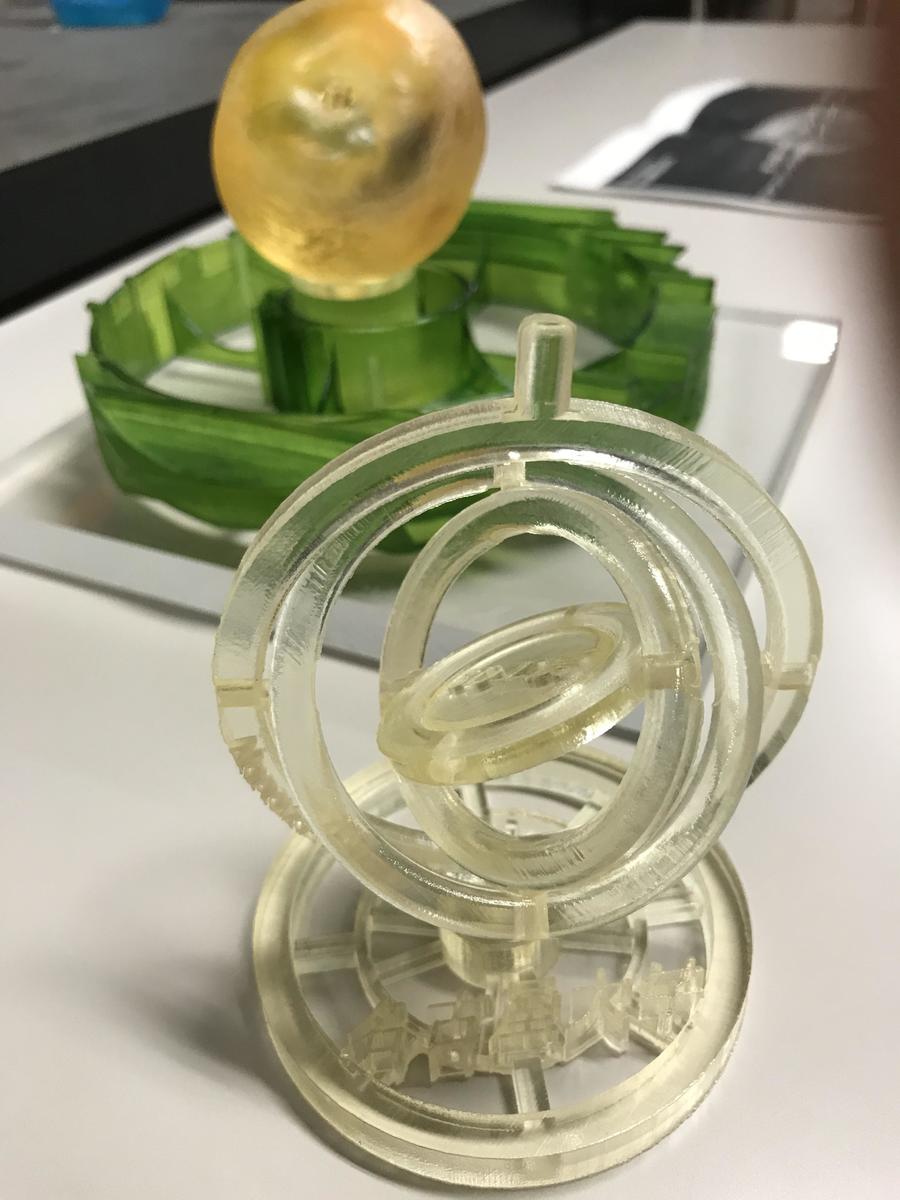 A gyroscope produced at the 3D Workshop. These kinds of shapes can also be created automatically