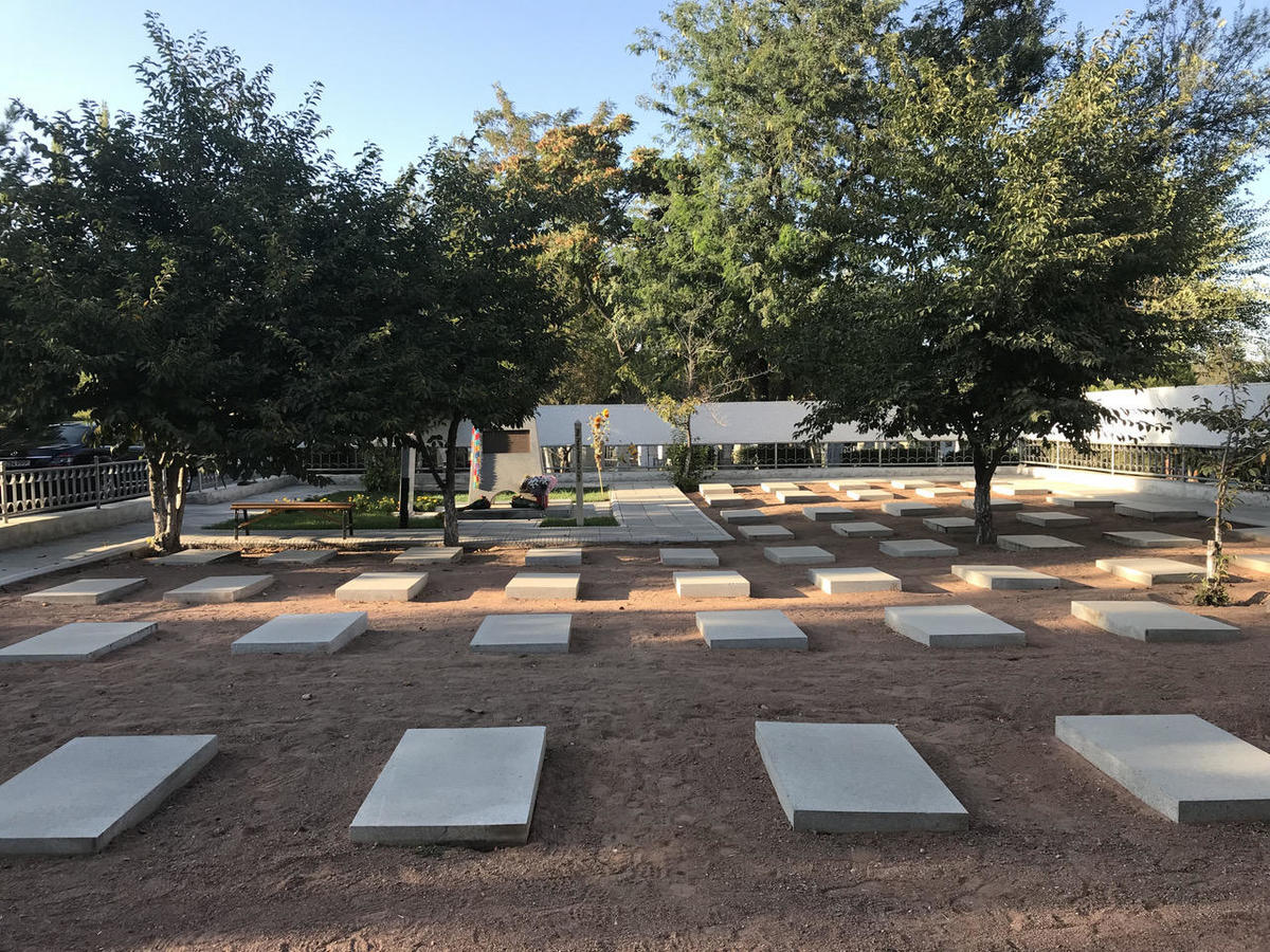 The neatly-maintained Japanese cemetery