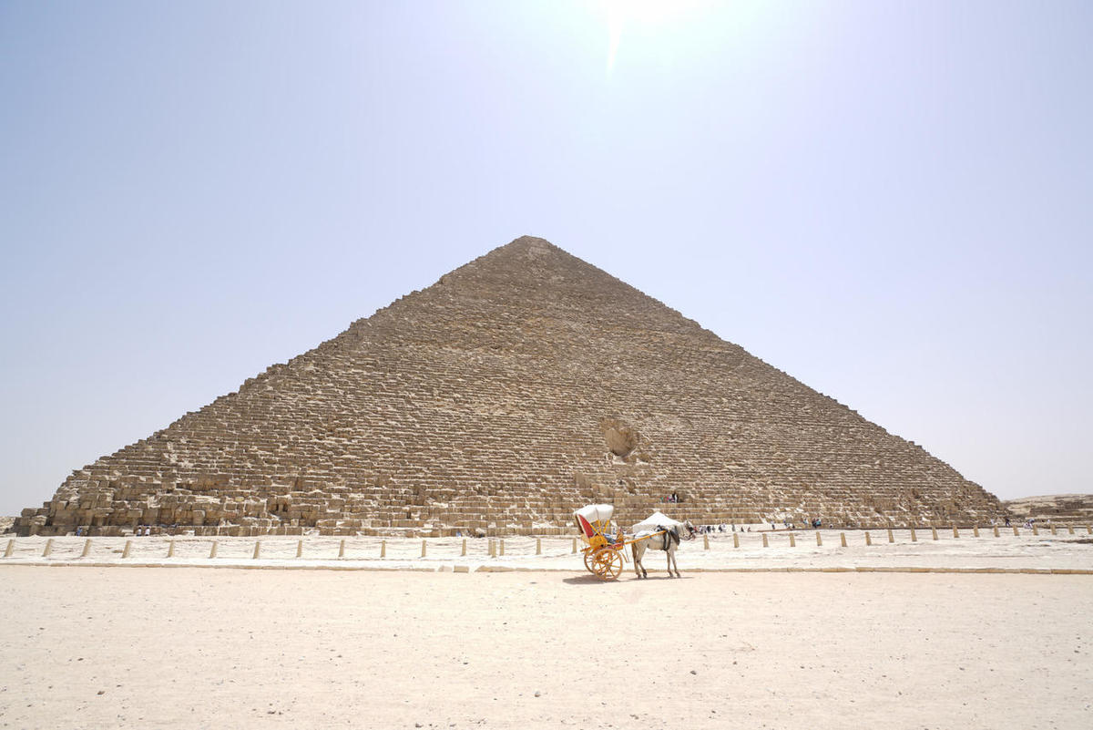 Pharoah Khufu’s pyramid, where a void was newly discovered
