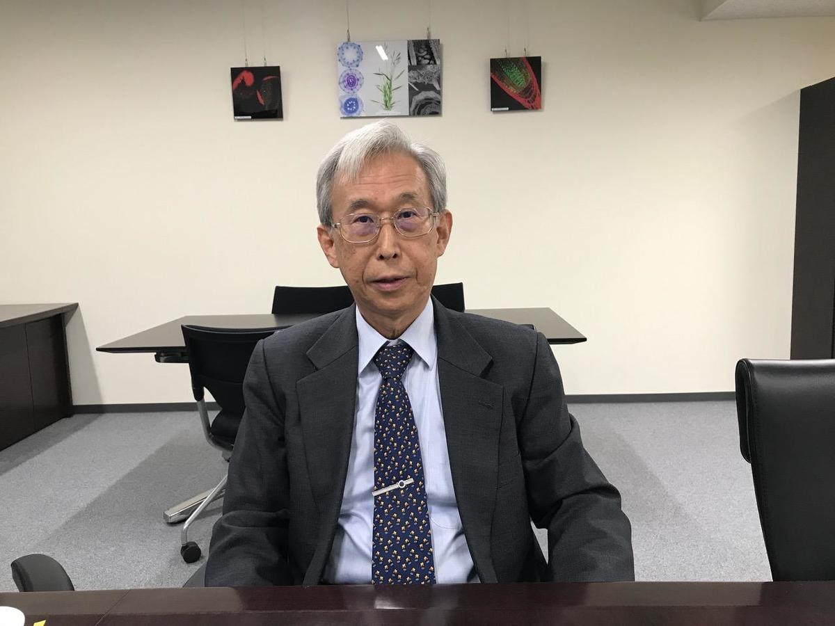 Kazuo Shinozaki, Director of the RIKEN Center for Sustainable Resource Science. He was awarded the title of University Professor by Meidai in April 2017