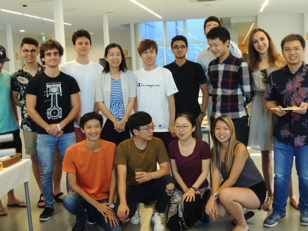 Group photos were taken in abundance at the program’s closing social (July 20)