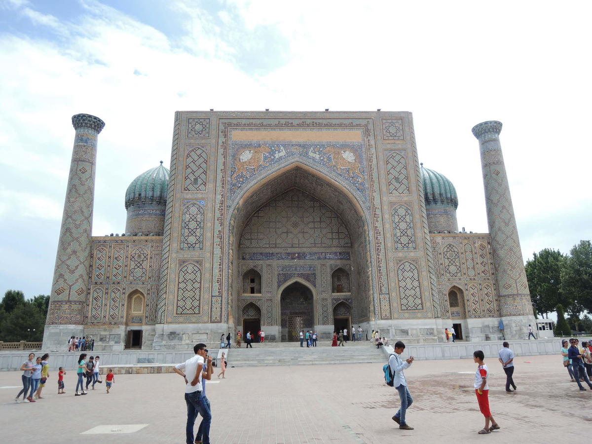 Registan Square in Samarkand, a listed World Heritage Site