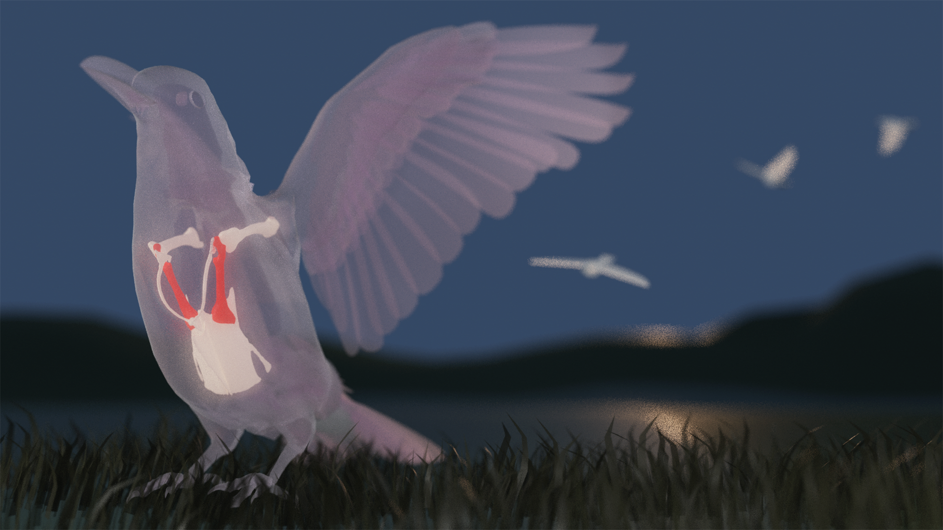 Scientists develop new index to understand how ancestors of modern birds used their wings based on the strength of the coracoid bone (shown in red) and the animal’s body mass
(Image credit: Reiko Matsushita)