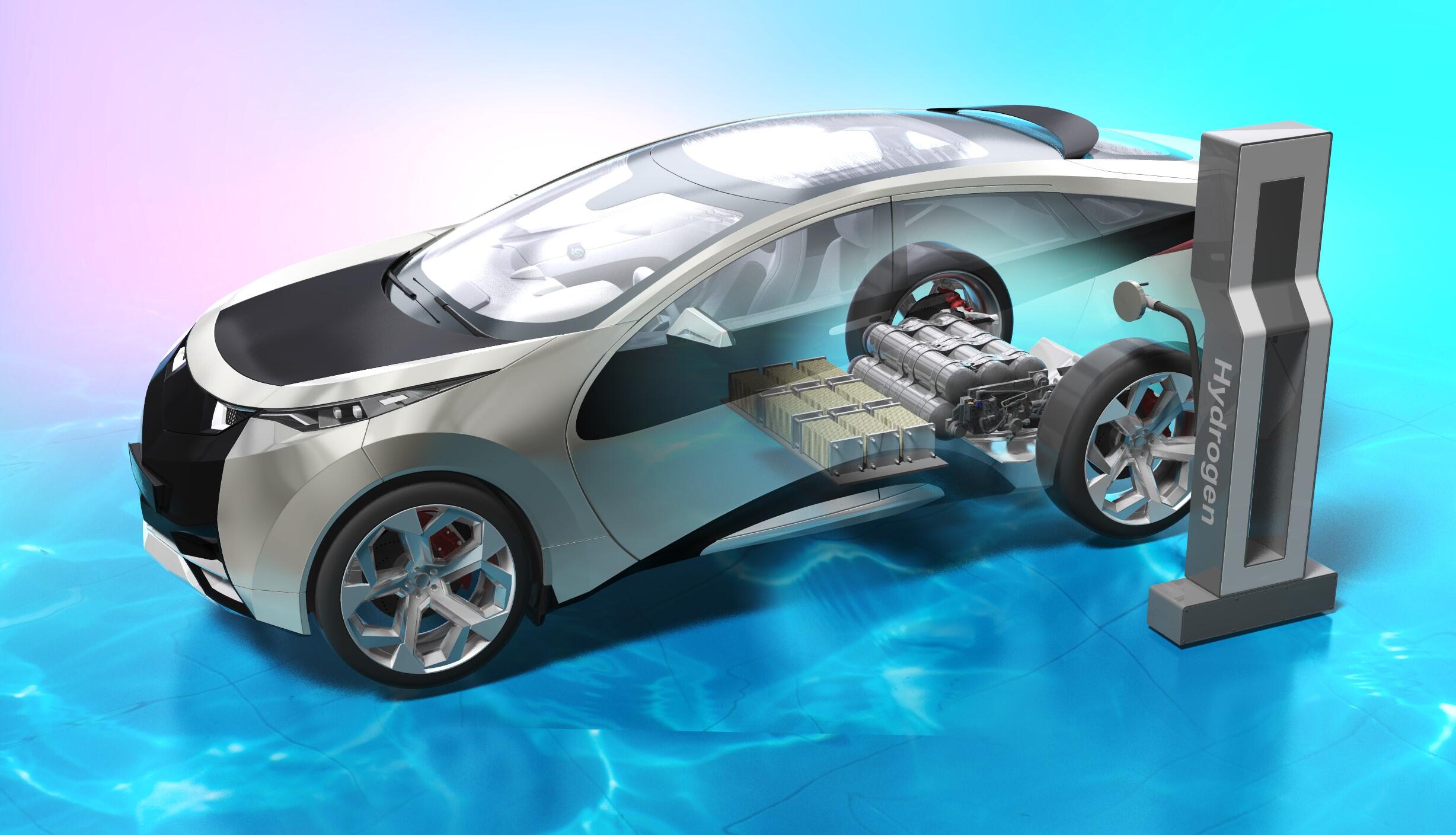 Researchers develop a new ultra-high-density sulfonic acid polymer electrolyte membrane
for fuel cells, which can be used for vehicles and combined heat and power systems.
(Credit: Atsushi Noro)