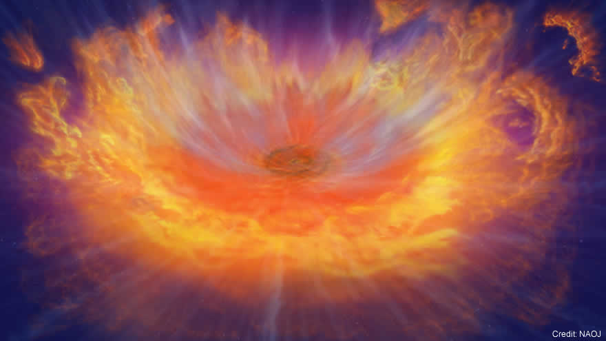 Artist's impression of the GW170817 kilonova.