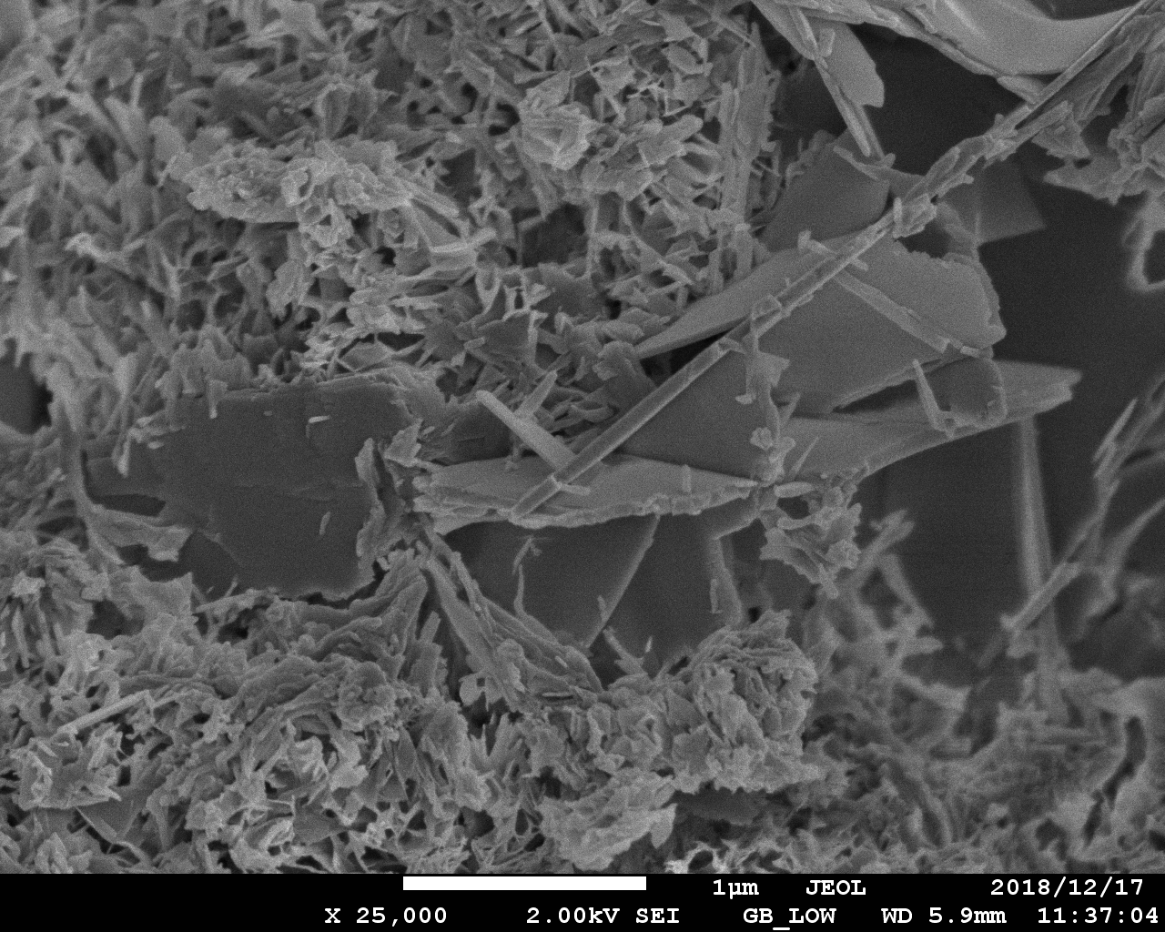 The scientists found aluminous tobermorite formed inside the walls due to reactions between minerals in the concrete mixture in the presence of water and moderately high temperatures over a prolonged period. (Credit: Ippei Maruyama, Nagoya University, and Chubu Electric Power Co.)