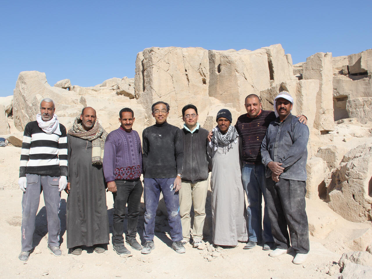 At a field research site in Egypt