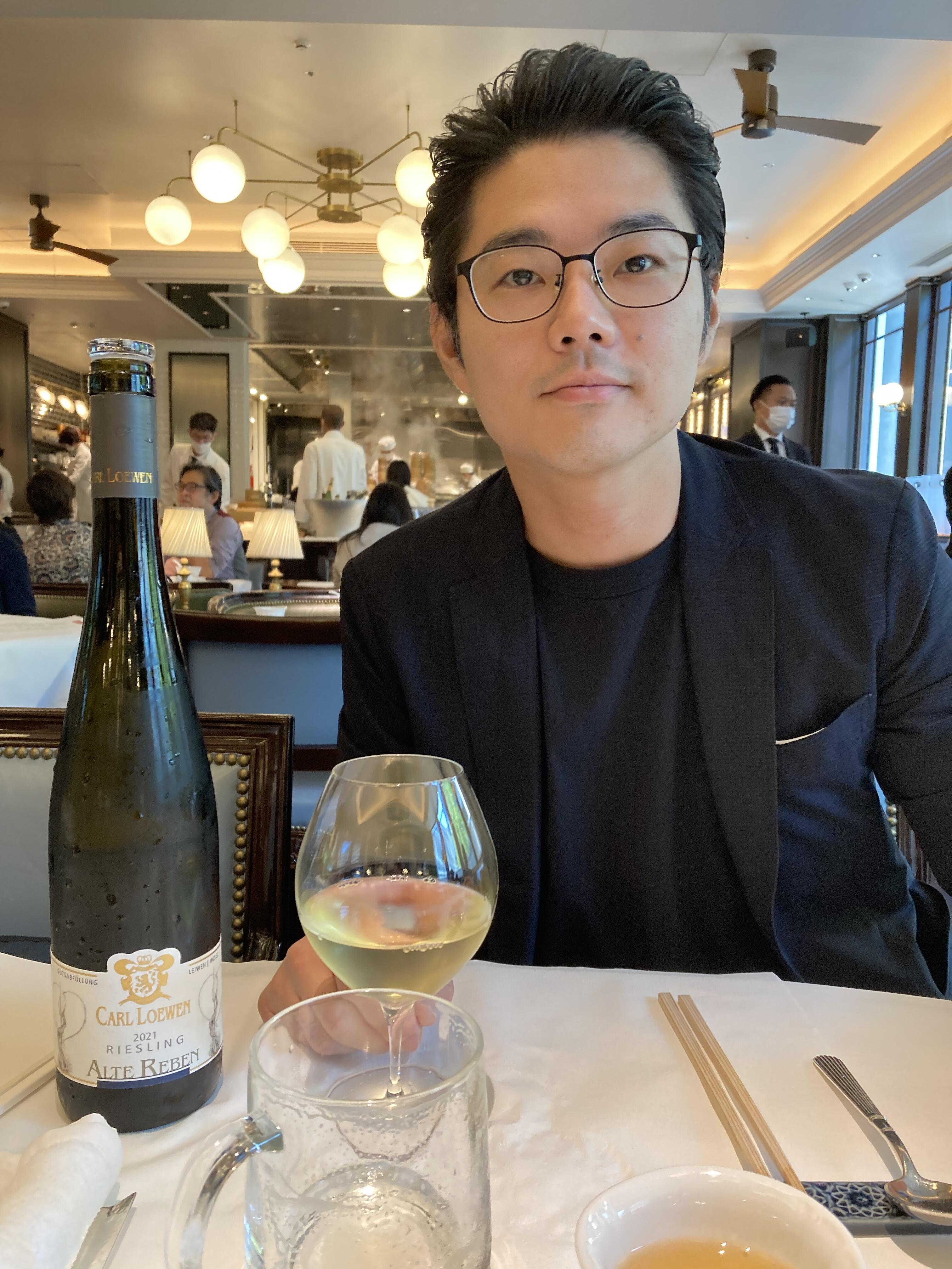 At a restaurant on a day off