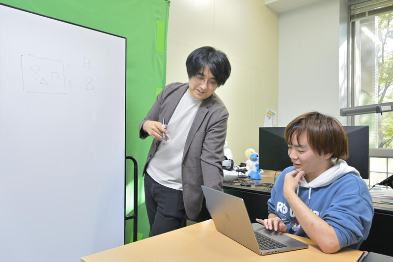 Discussing with students