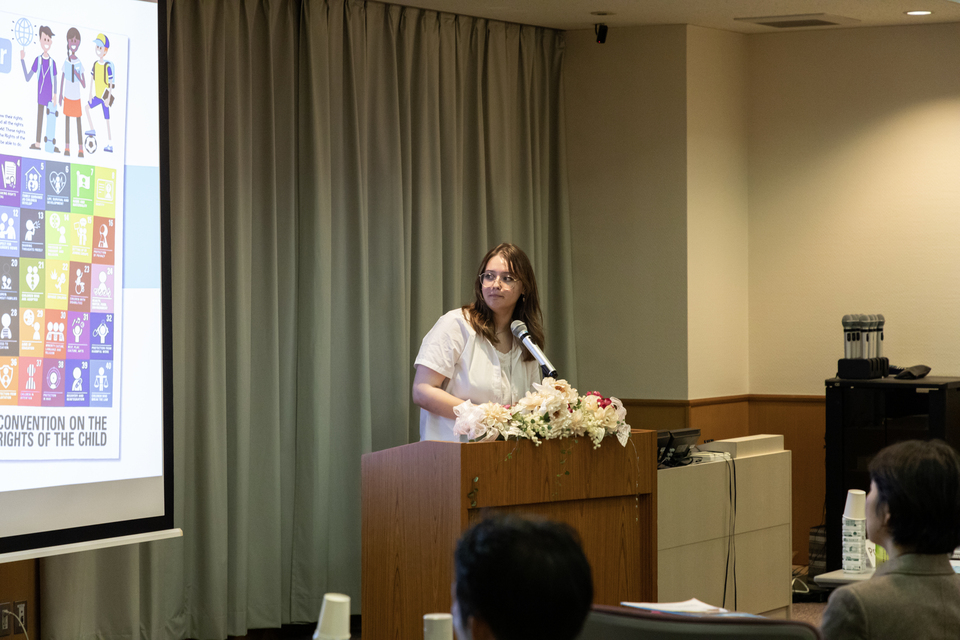 Students from the Nagoya University affiliated high school give their thoughts on chlidren's rights