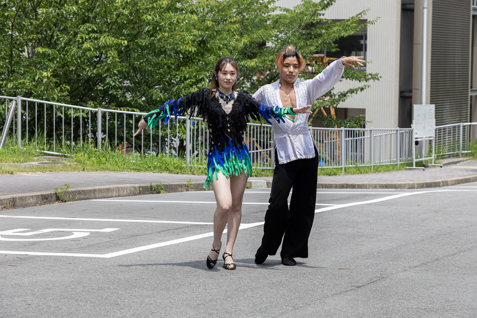 The COFSA booth (above), and waltz and rumba dance performances (below)