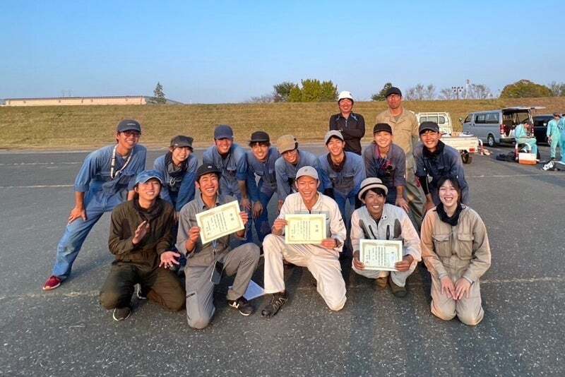 The members of the Nagoya University Flying Club