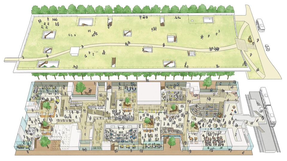 Diagram of ComoNe’s various levels (Illustration by Tatsuya Ono)