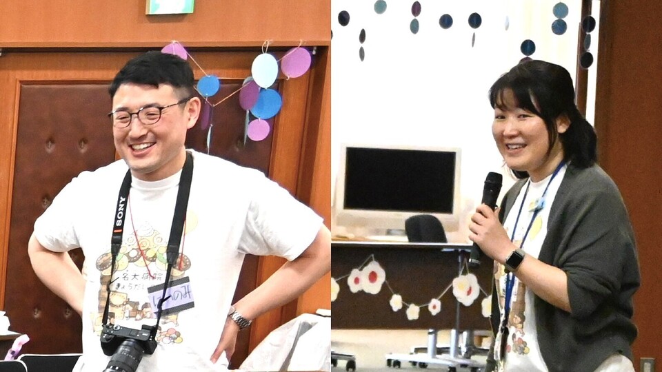 Kazuteru Niinomi (left) and Miwa Sasaki (right), who have been involved since the beginning of the Siblings Gathering.