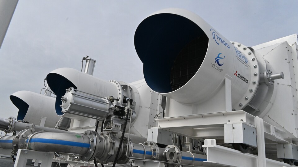Air intake duct of a demonstration plant for atmospheric CO₂ capture.