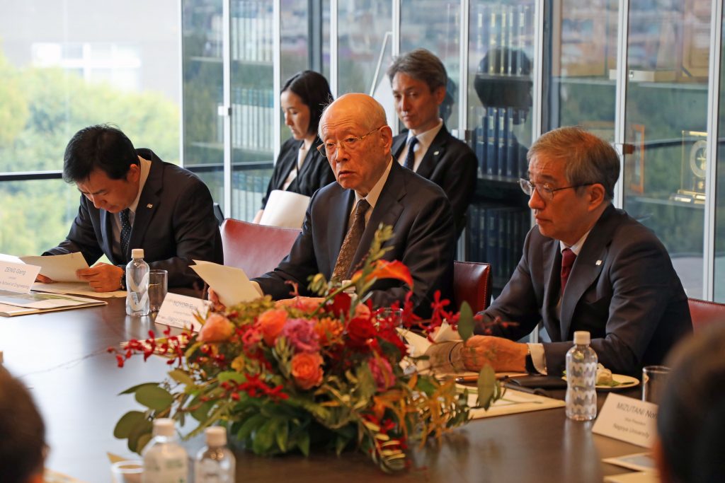 Ryoji Noyori addressed the delegation