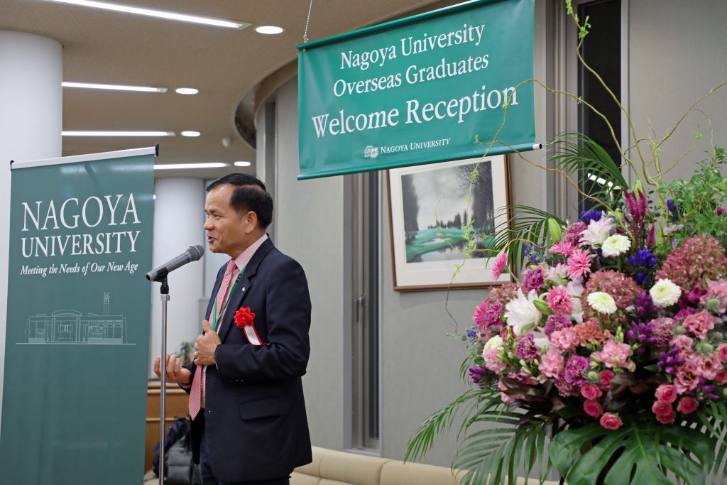 Hap Phalthy gives his remarks on stage
