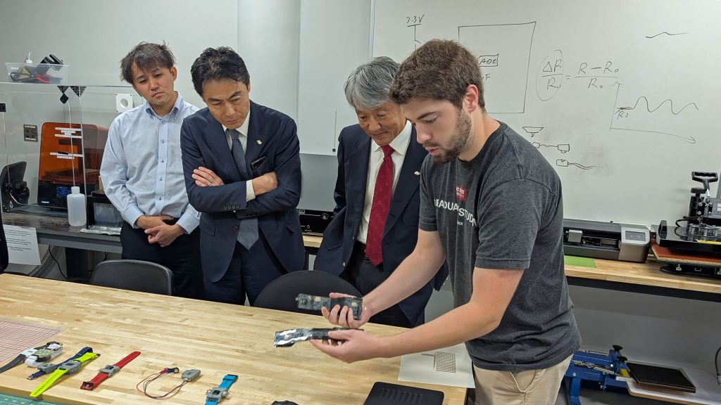 Members of the delegation tour research facilities at North Carolina State University