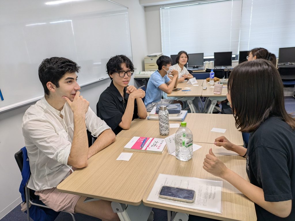 Student discussion in class