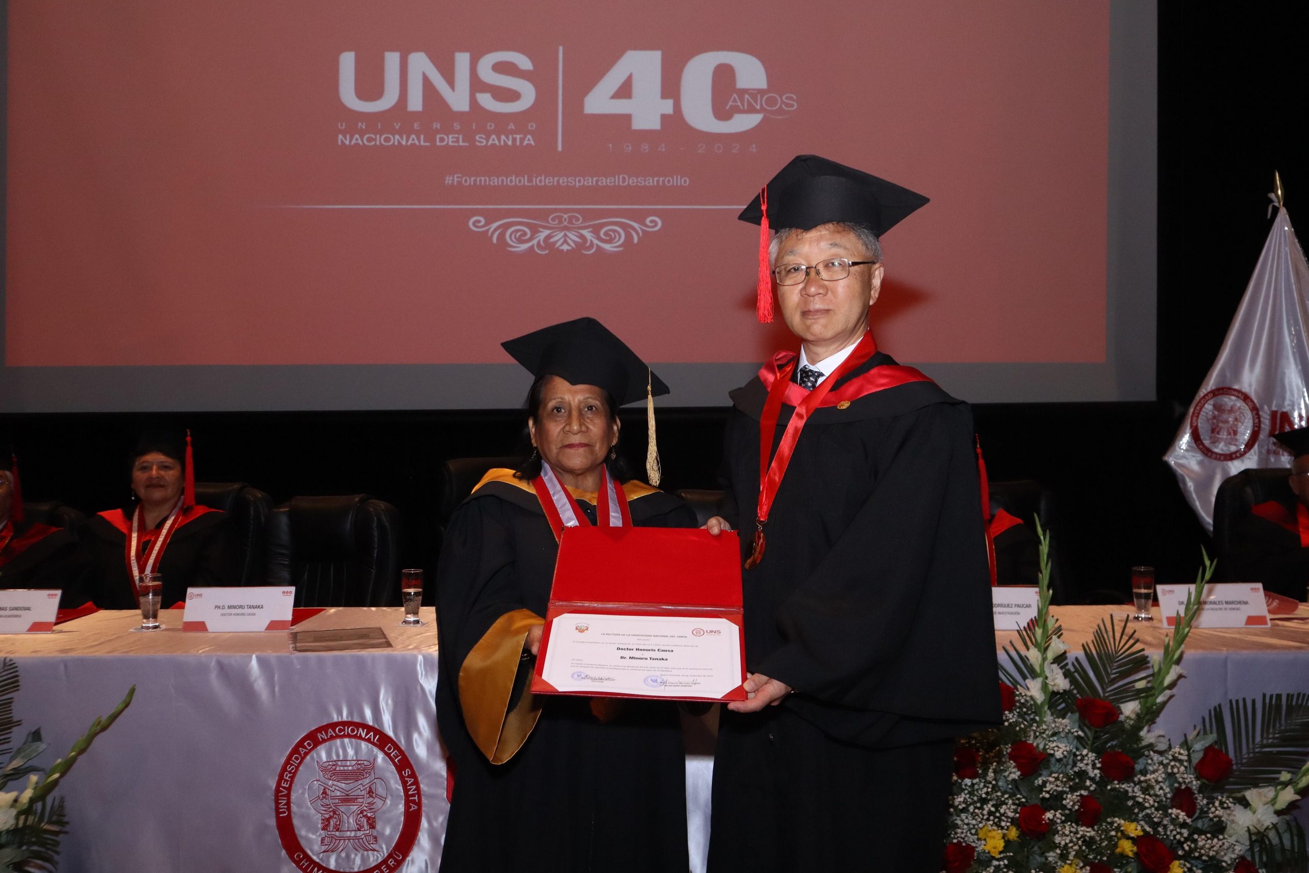 Professor Minoru Tanaka Receives Honorary Doctorate from La Universidad Nacional del Santa in Peru