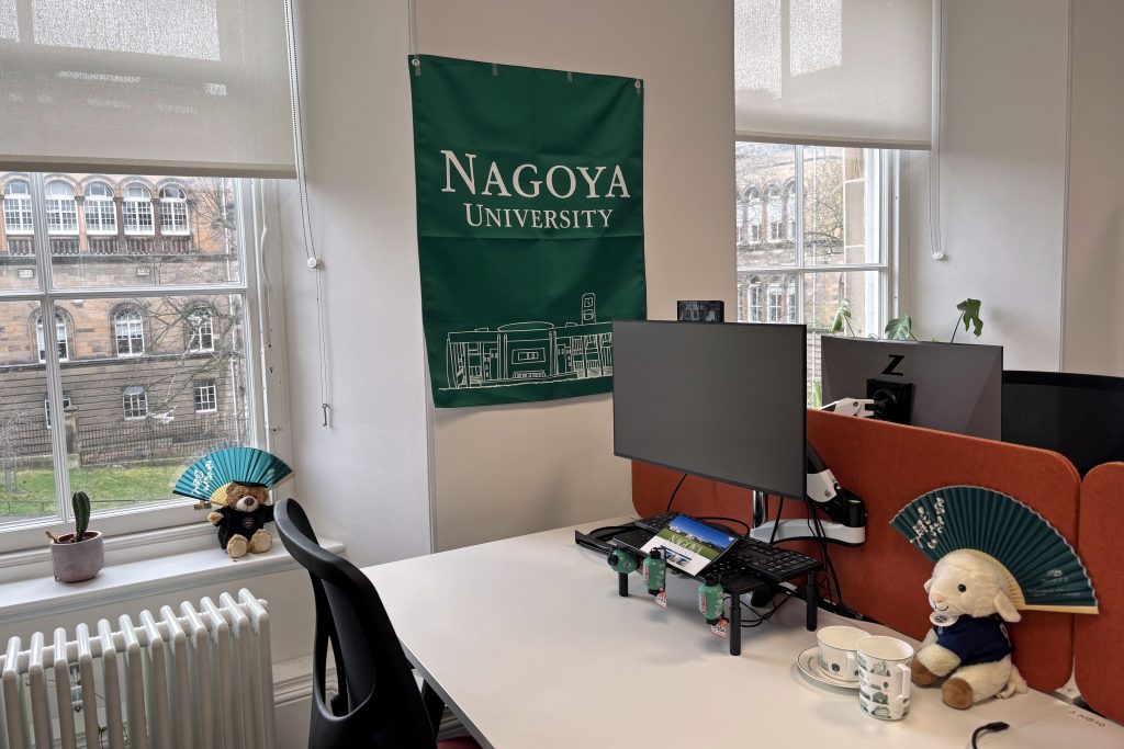 A desk in the Edinburgh Futures Institute that serves as the main point of contact for the Global Campus.