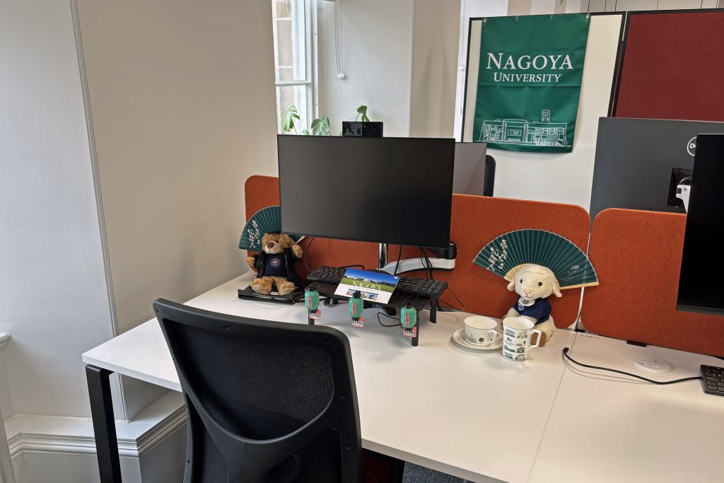 A desk in the Edinburgh Futures Institute that serves as the main point of contact for the Global Campus.