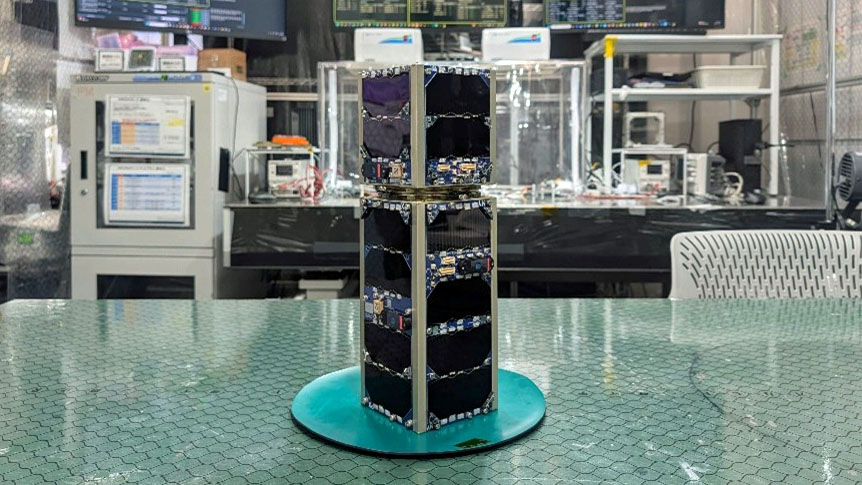 A nano-satellite developed at Nagoya University was launched into space 