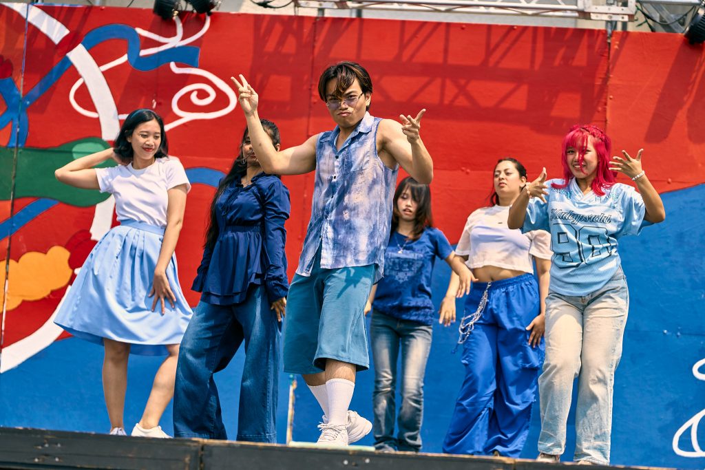 Students perform on stage during Meidai Sai, the Nagoya University Festival.