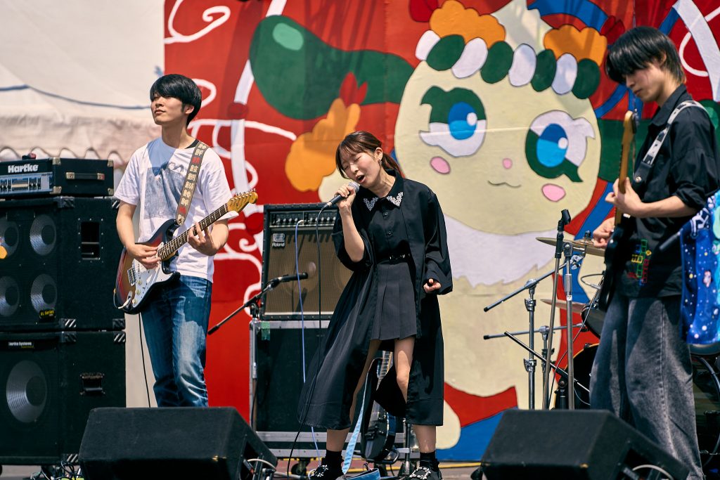 Students singing on stage during Meidai Sai, the Nagoya University Festival