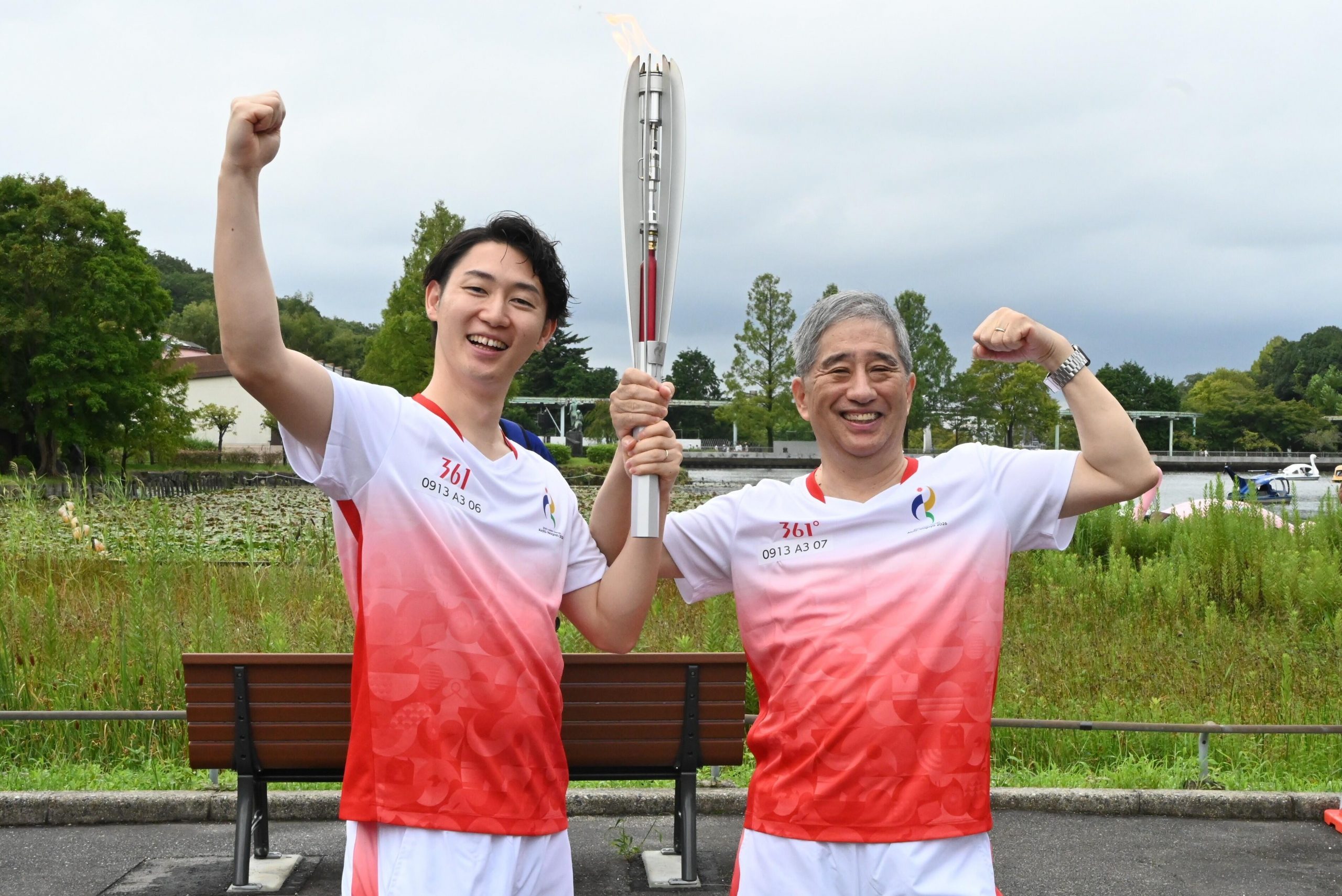 President Sugiyama serves as torchbearer for Asian Games Aichi-Nagoya 2026